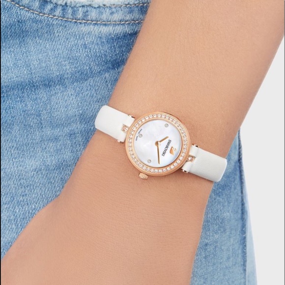 Swarovski Aila Mini Dressy Watch- Rose Gold/White main image 4